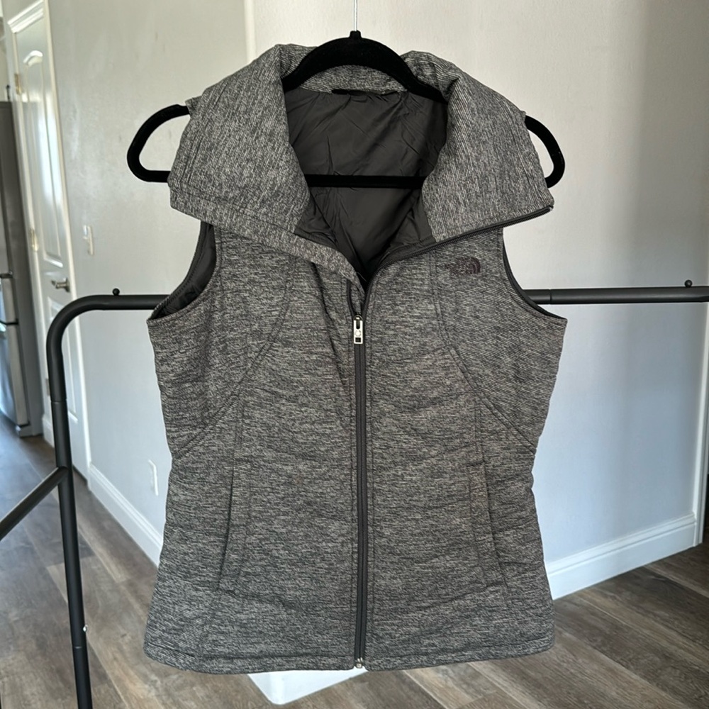 The North Face grey puffer vest